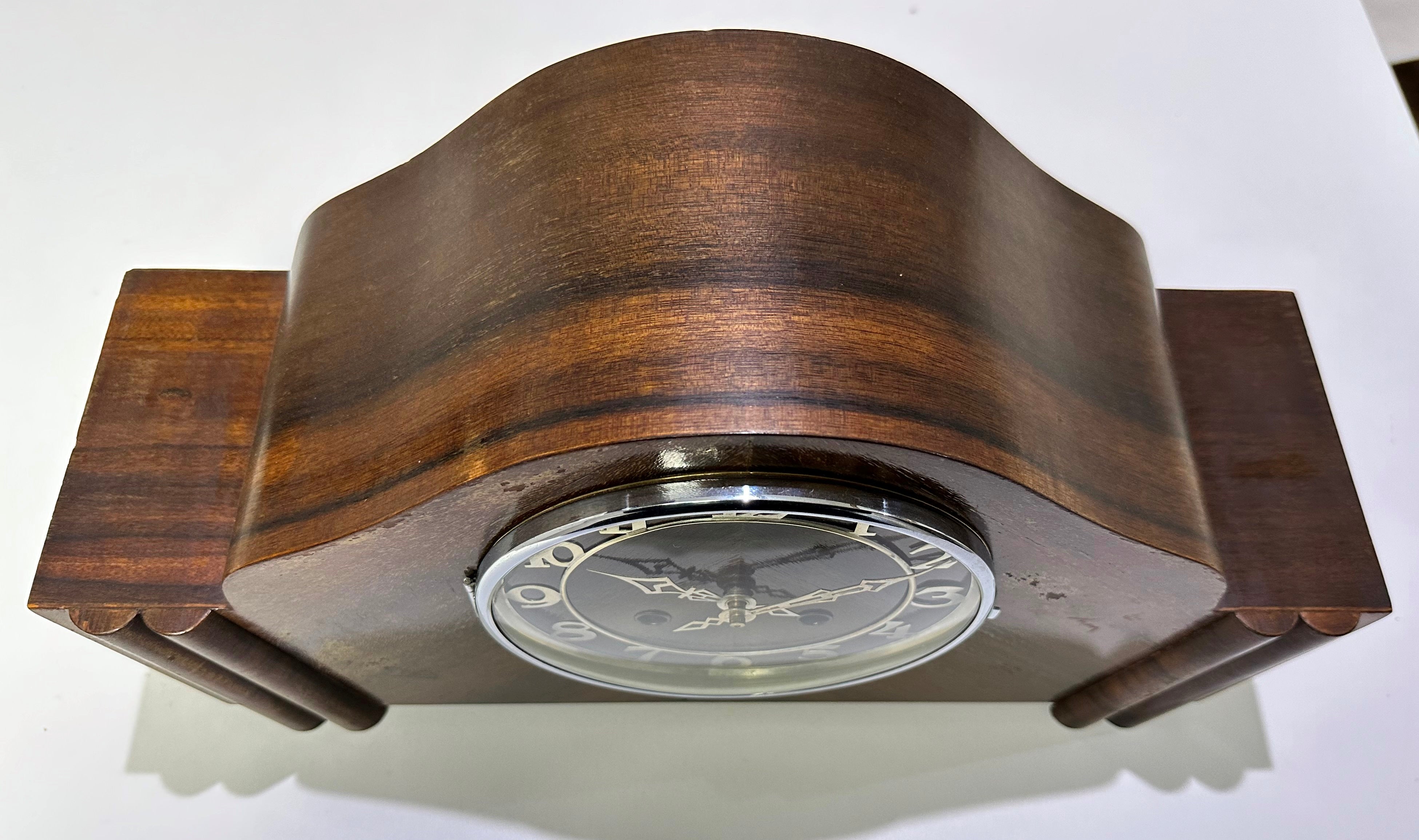 Vintage Strike Hammer on Coil Chime German Mantel Clock | Adelaide Clocks