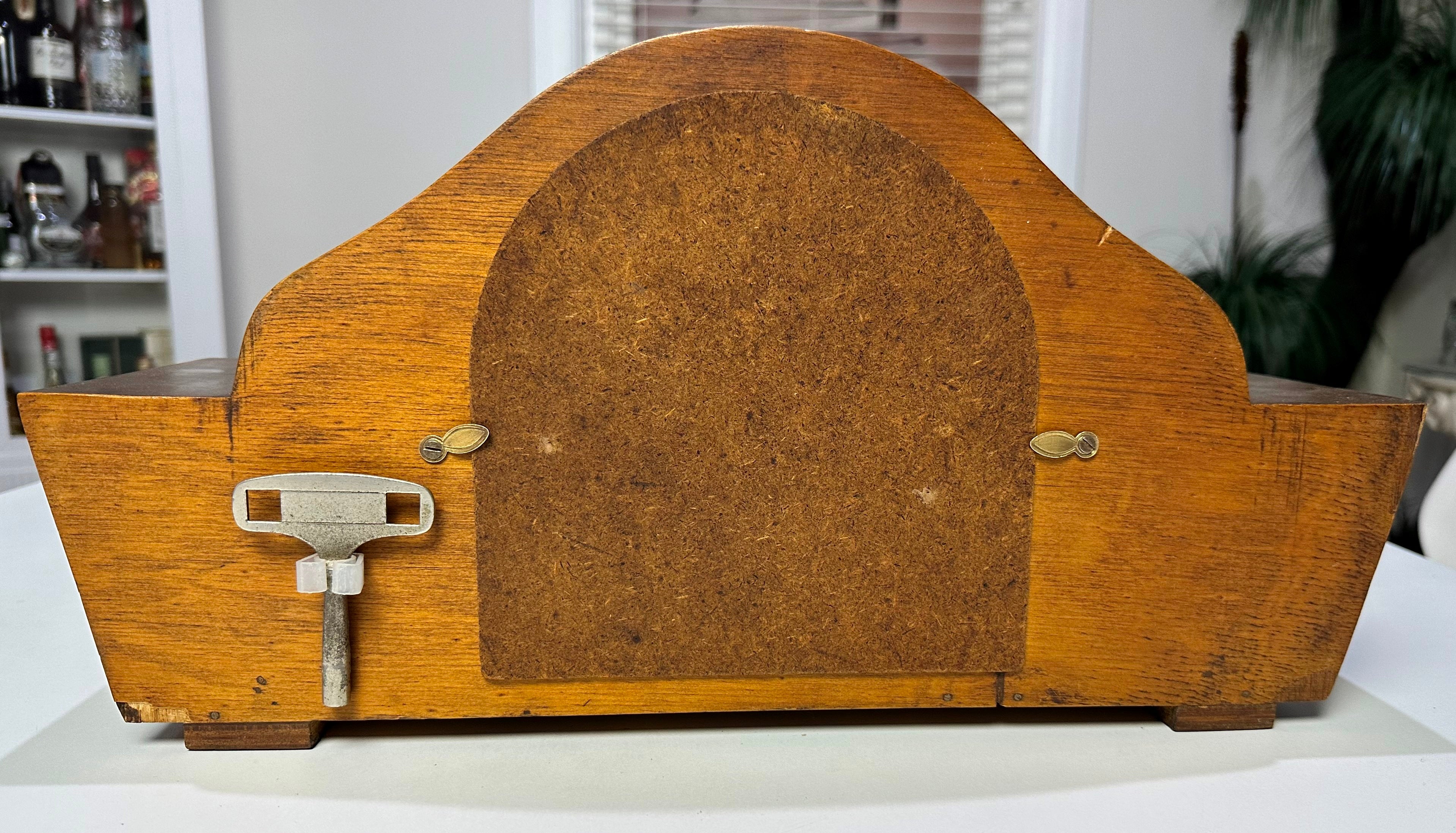 Vintage Strike Hammer on Coil Chime German Mantel Clock | Adelaide Clocks