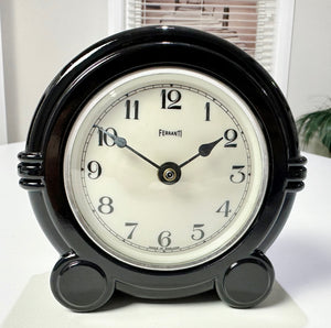 Vintage Ferranti England Bakelite Battery Desk Table Clock | Adelaide Clocks