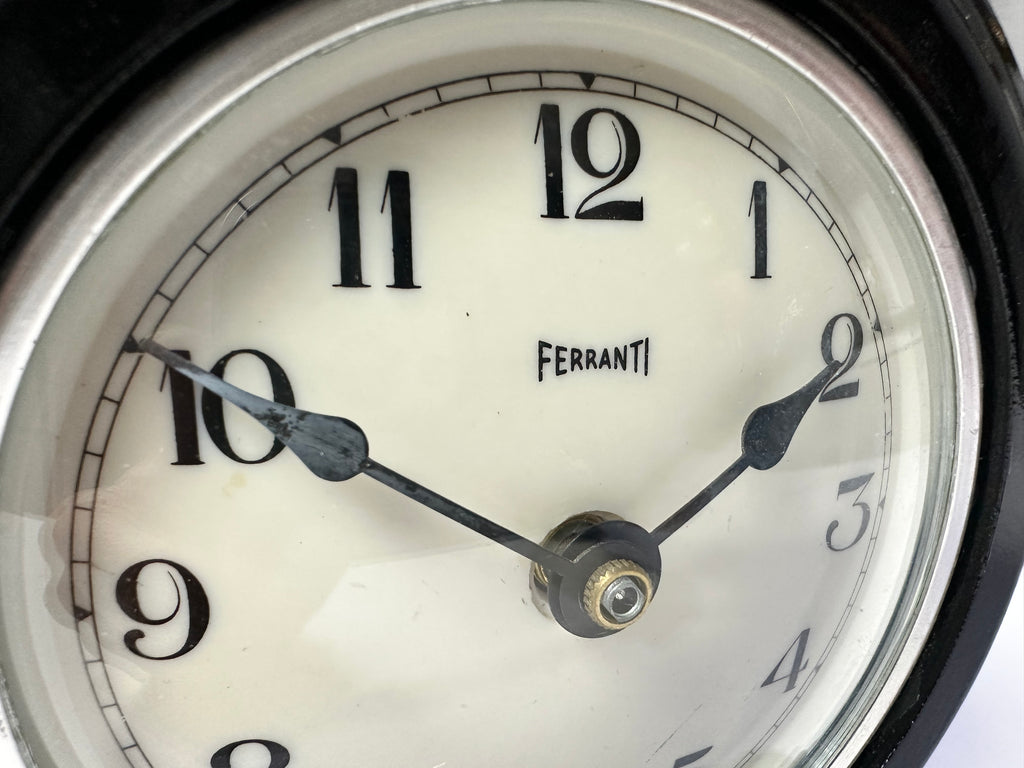Vintage Ferranti England Bakelite Battery Desk Table Clock | Adelaide Clocks