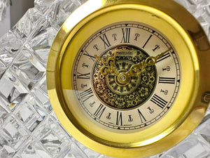 Vintage West German Diamond Crystal Mercedes Desk Clock | eXibit collection