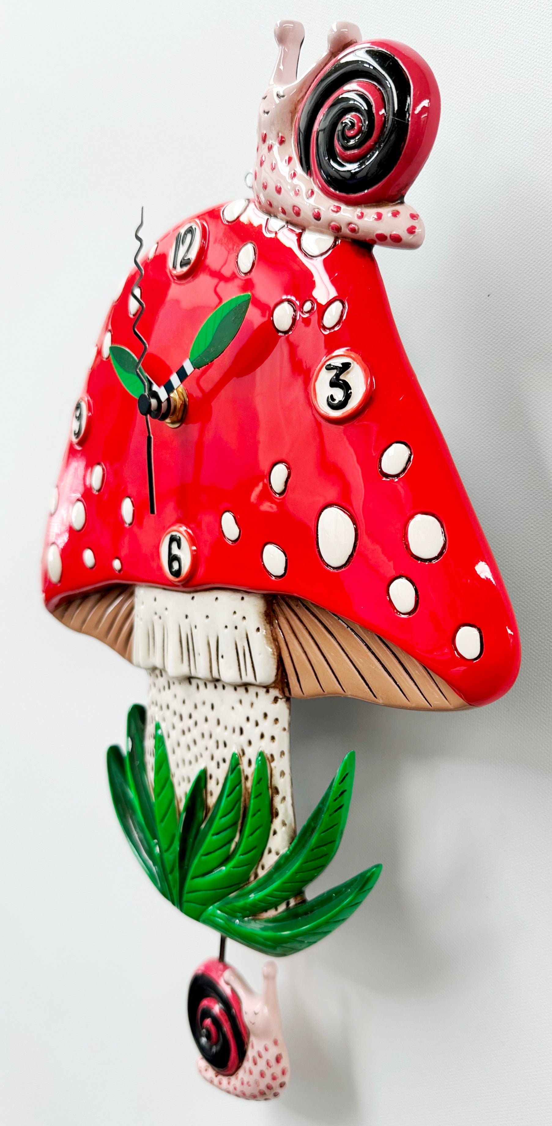 NEW Mushroom & Snail Quartz Wall Clock | Adelaide Clocks