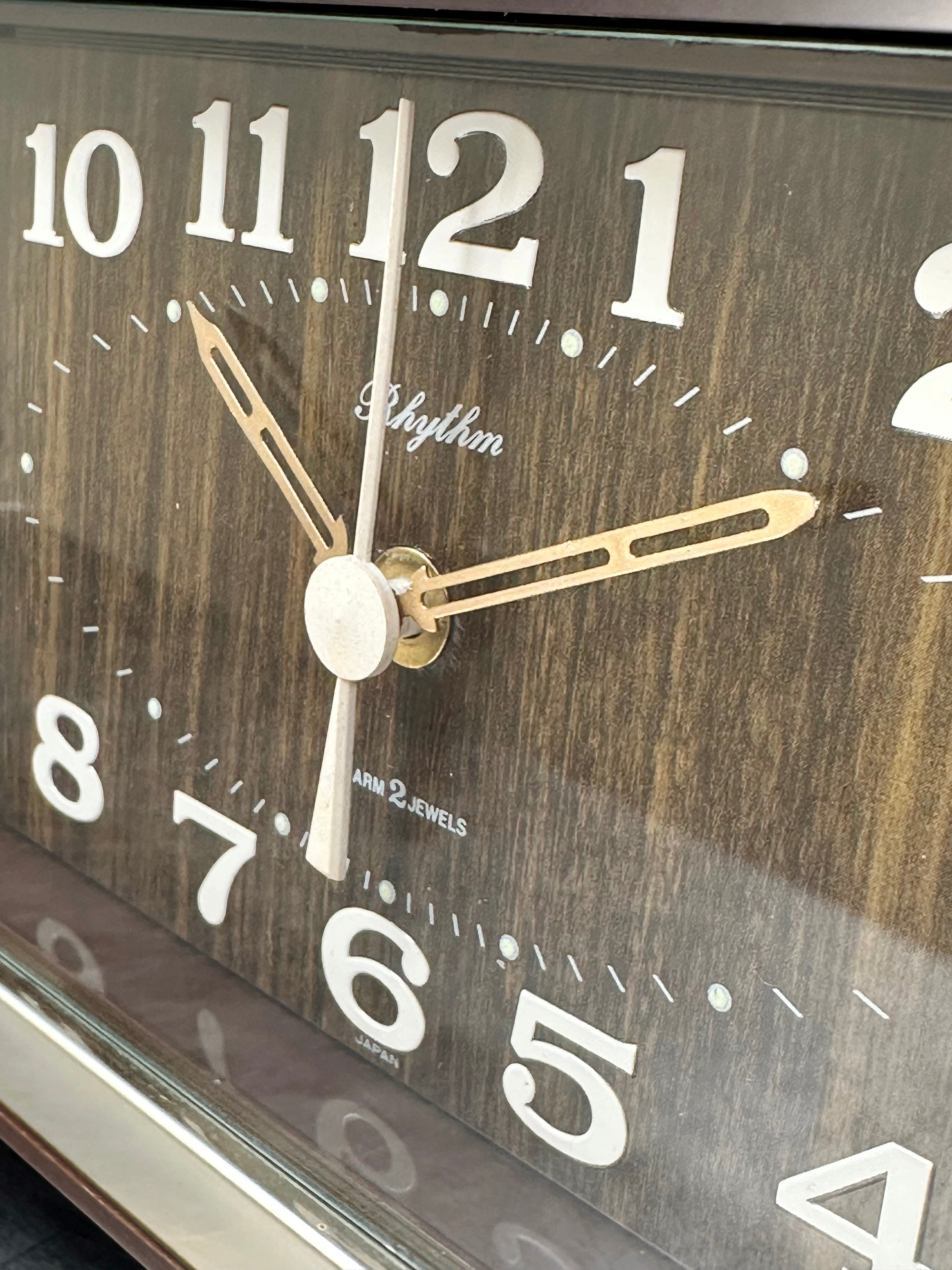 Vintage Retro Rhythm Alarm Quartz Mantel Clock | Adelaide Clocks