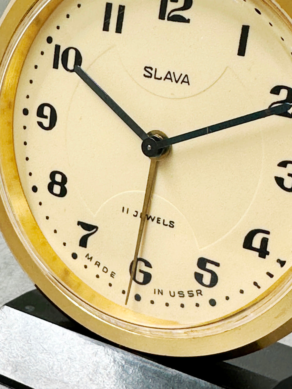 Vintage SLAVA USSR Alarm Bedside Desk Clock | Adelaide Clocks