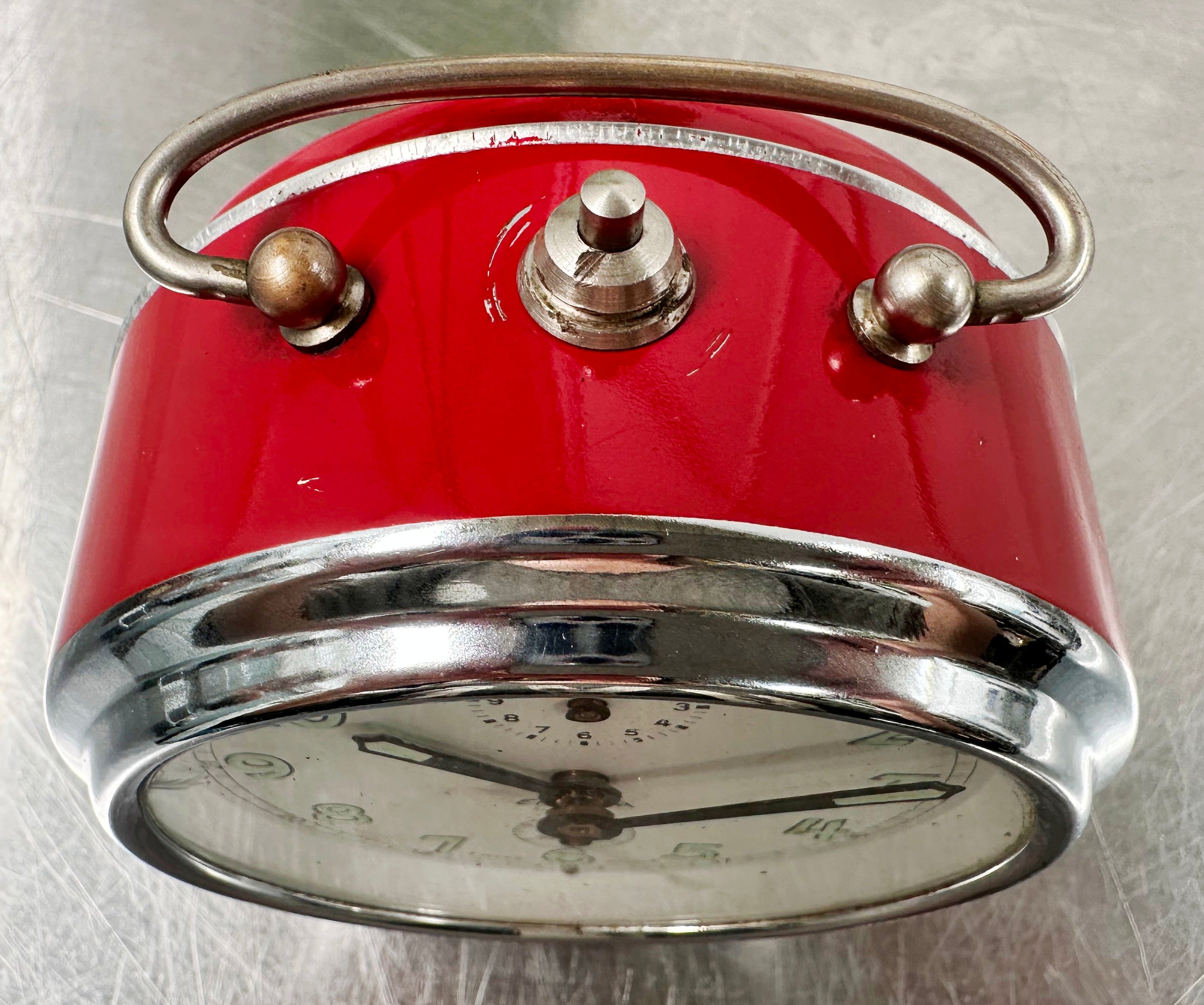 Vintage ENICAR Swiss Made Alarm Desk Clock | Adelaide Clocks