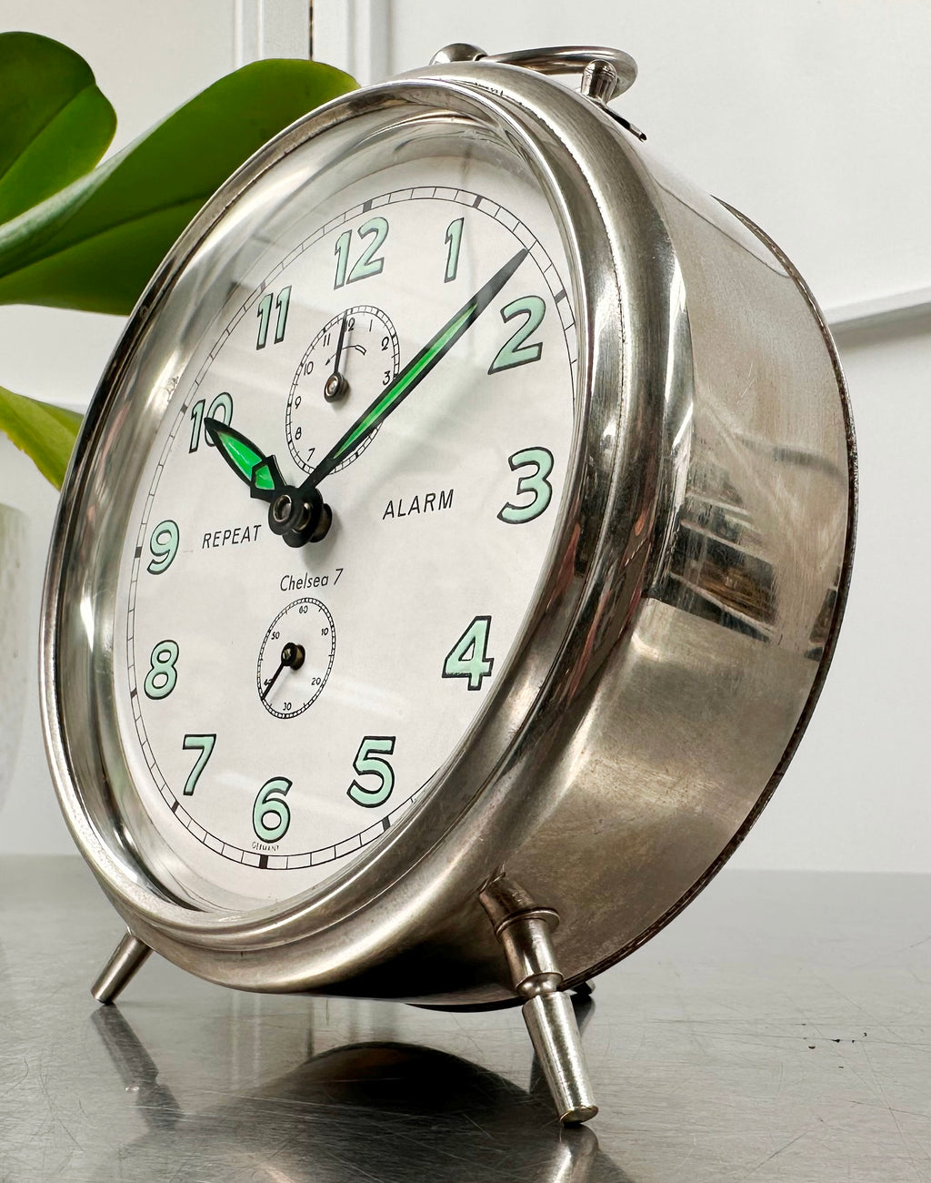 Vintage Repeat German Made Alarm Desk Clock | Adelaide Clocks