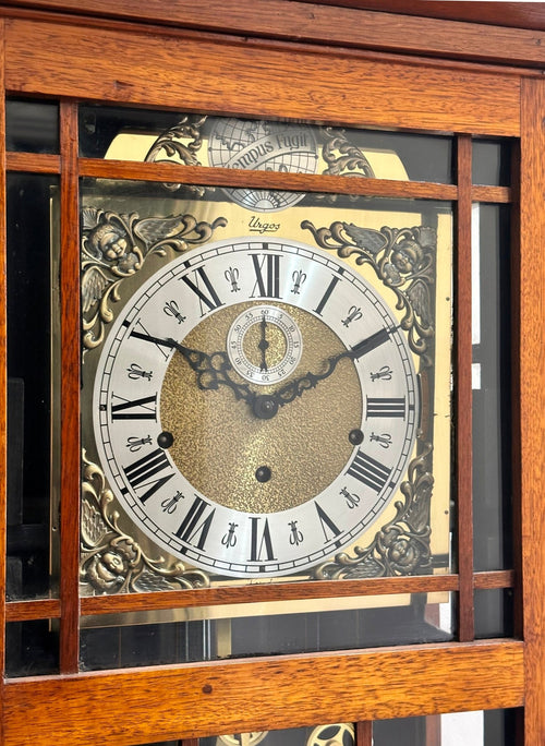 Vintage Grandfather URGOS Tempus Fugit Westminster Chime Clock | Adelaide Clocks