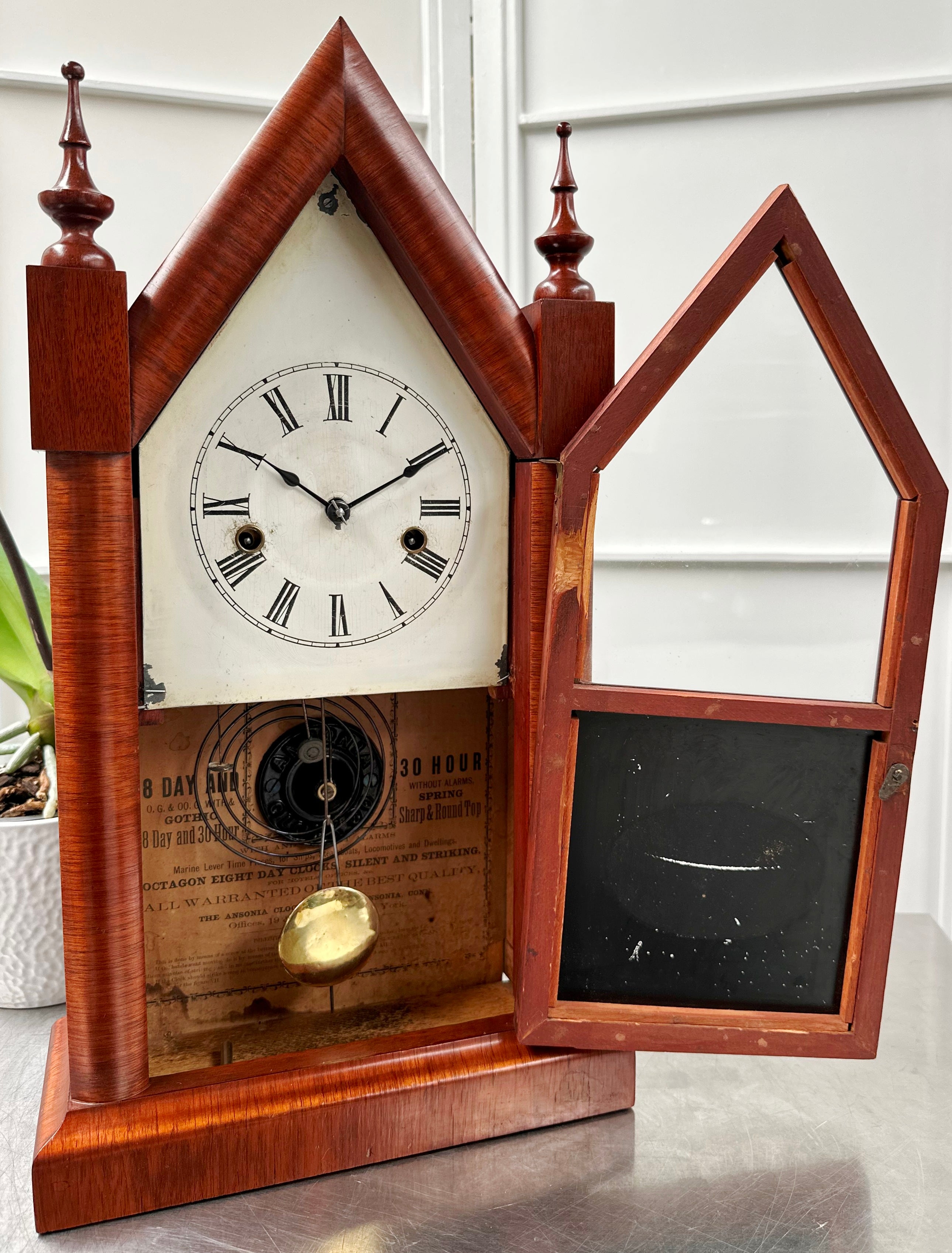 Antique Ansonia Gothic Mantel Clock U.S.A. | Adelaide Clocks