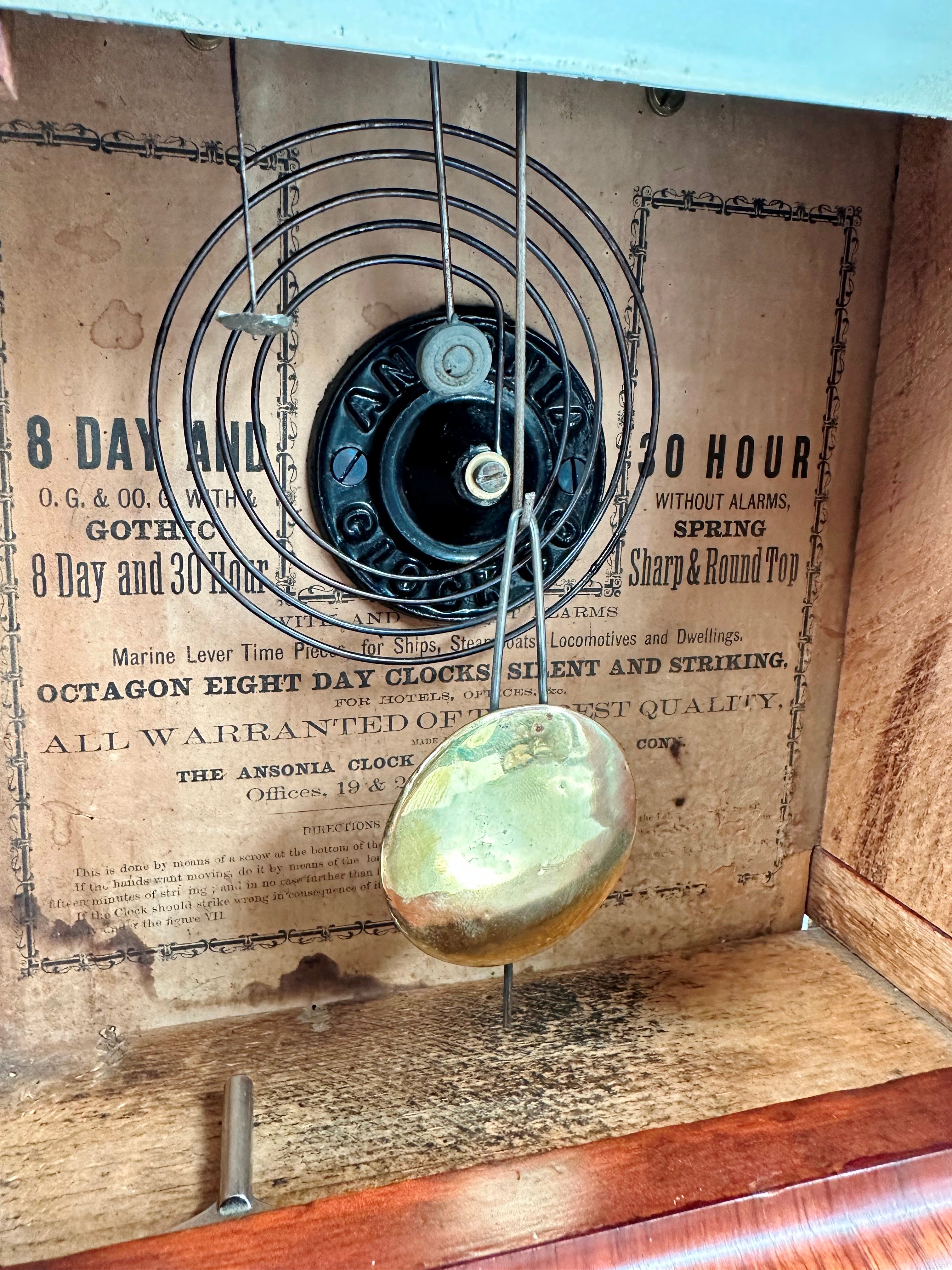 Antique Ansonia Gothic Mantel Clock U.S.A. | Adelaide Clocks