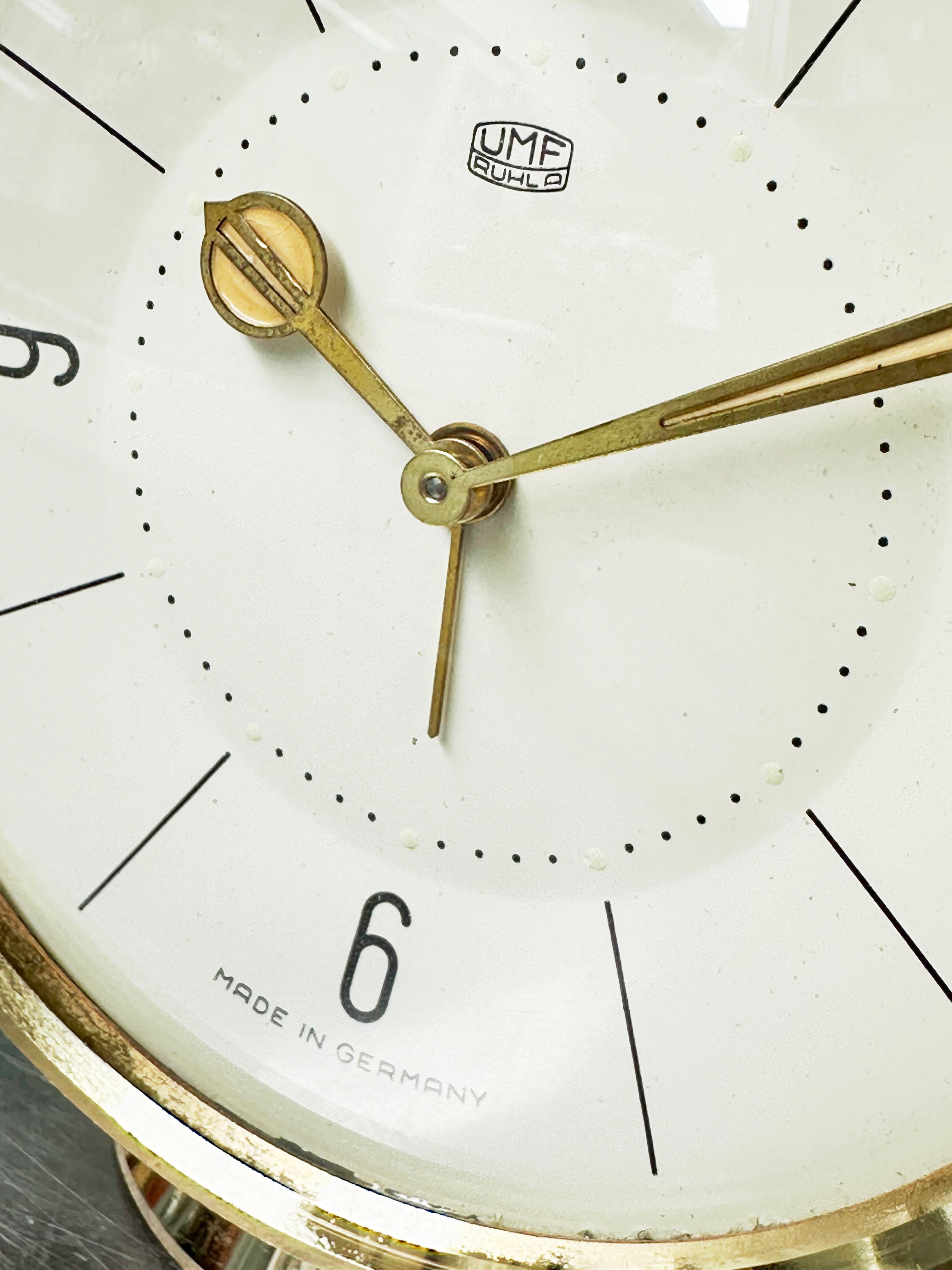 Vintage UMF RUHLA German Alarm Desk Clock | Adelaide Clocks