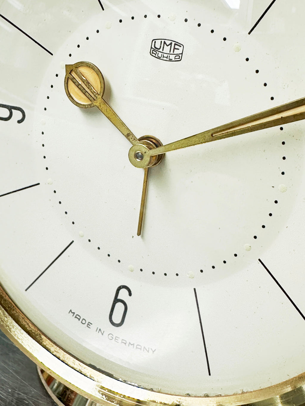 Vintage UMF RUHLA German Alarm Desk Clock | Adelaide Clocks