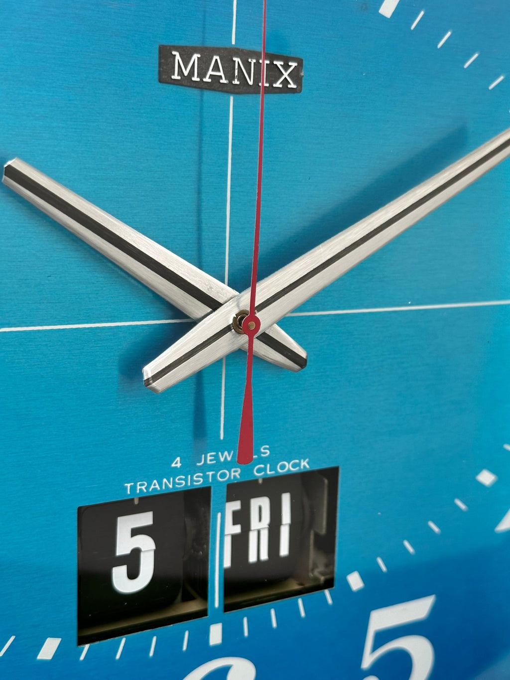Vintage Manix Television Perpetual Calendar Battery Wall Clock  | Adelaide Clocks