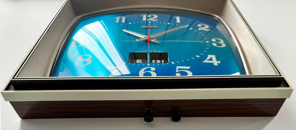Vintage Manix Television Perpetual Calendar Battery Wall Clock  | Adelaide Clocks