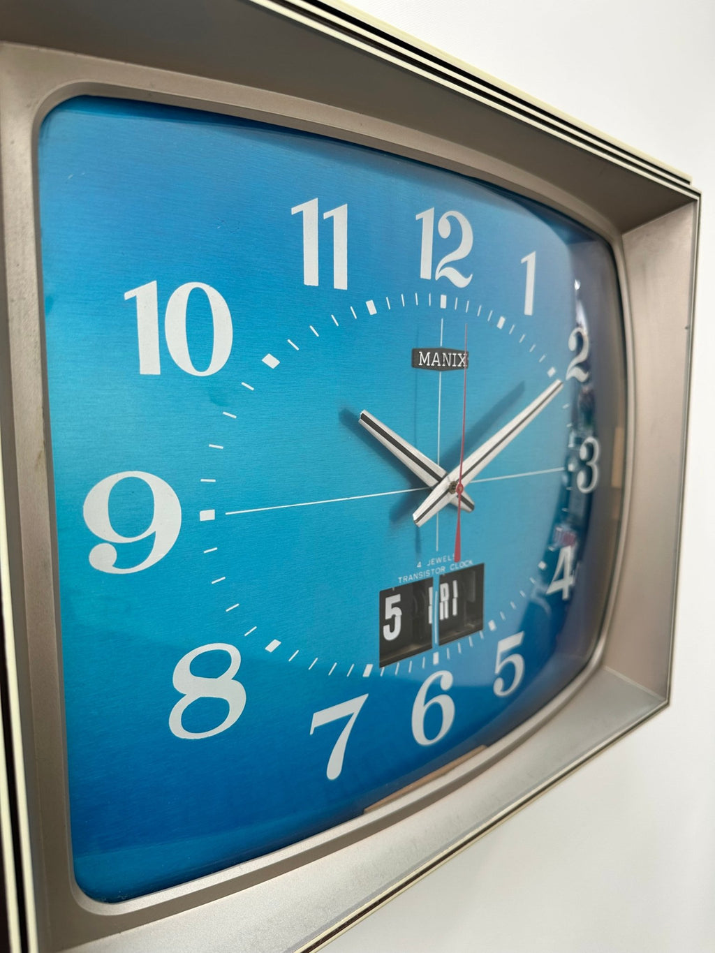 Vintage Manix Television Perpetual Calendar Battery Wall Clock  | Adelaide Clocks