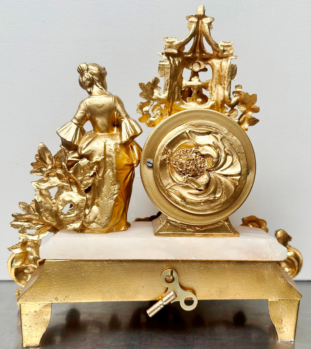 Antique Original Ormolu Spelter French Pendulum Clock | Adelaide Clocks