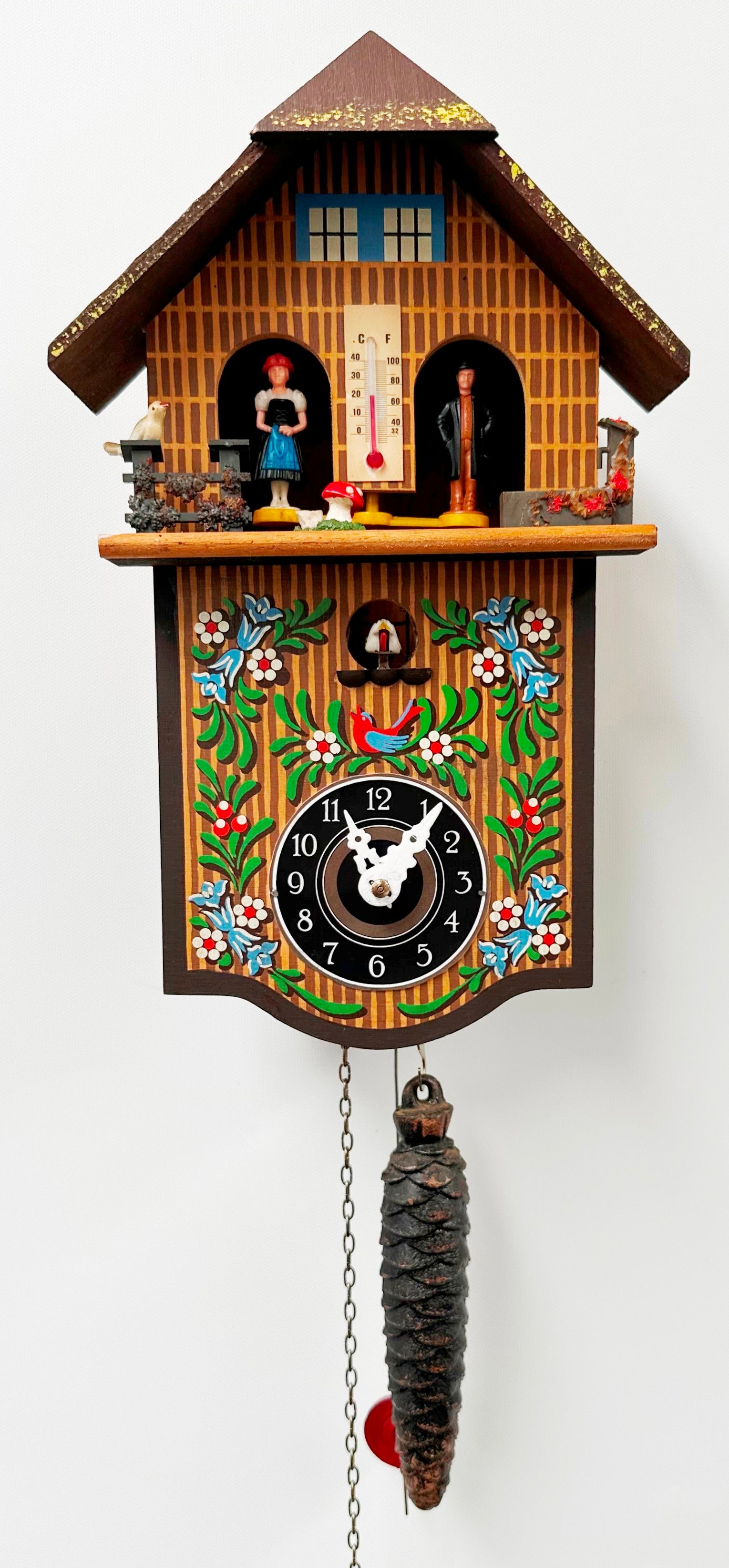 Vintage Toggili Cuckoo Wall Clock with Weather Station House | Adelaide Clocks