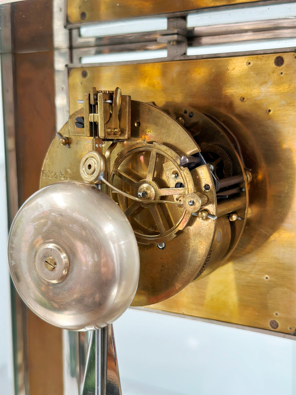 Vintage Art Deco Alabaster Bell Chime French Mantel Clock | Adelaide Clocks