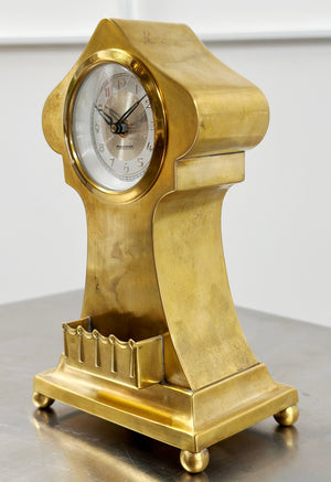 Vintage Art Nouveau Brass Mercedes German Mantel Clock | Adelaide Clocks