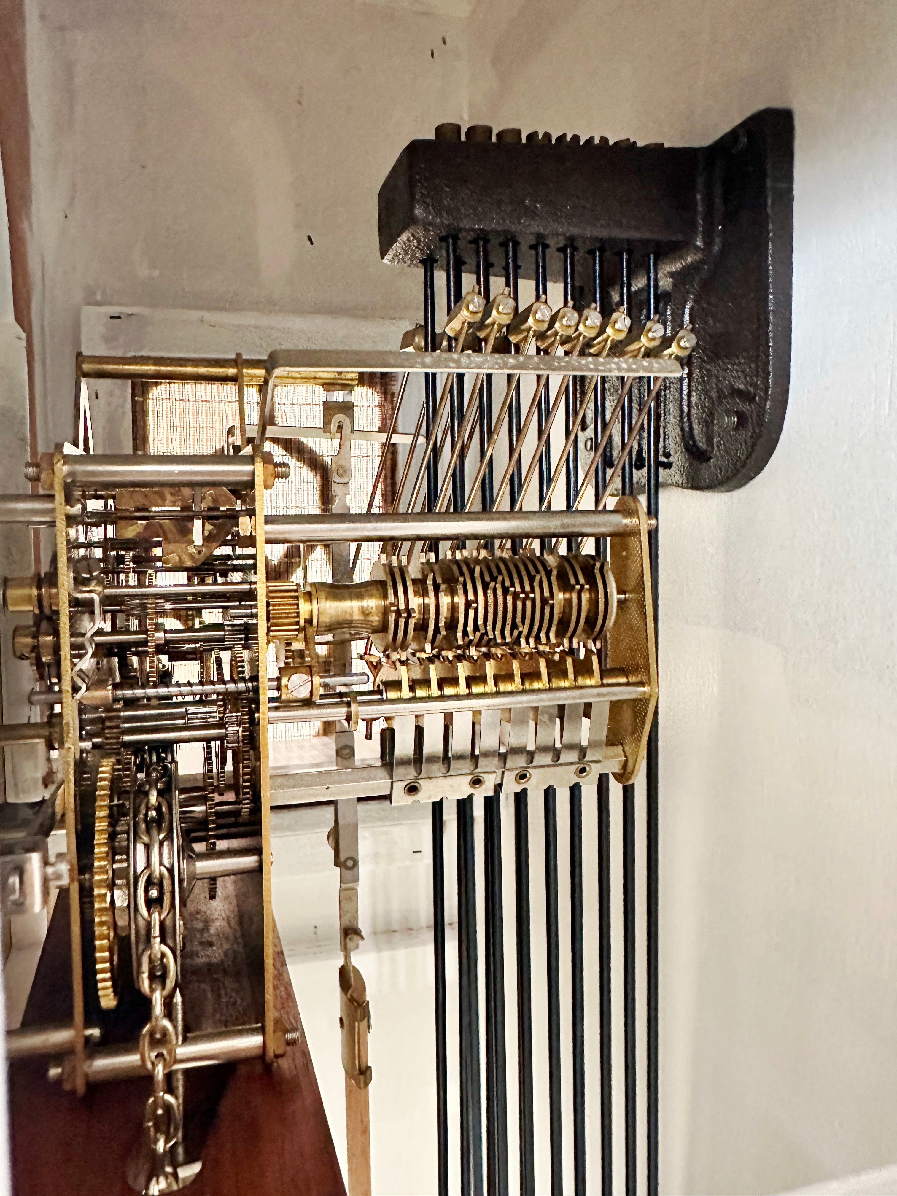 Vintage Moon Phase White Grandfather Clock, West, Whitt & St Mich Chimes | Adelaide Clocks