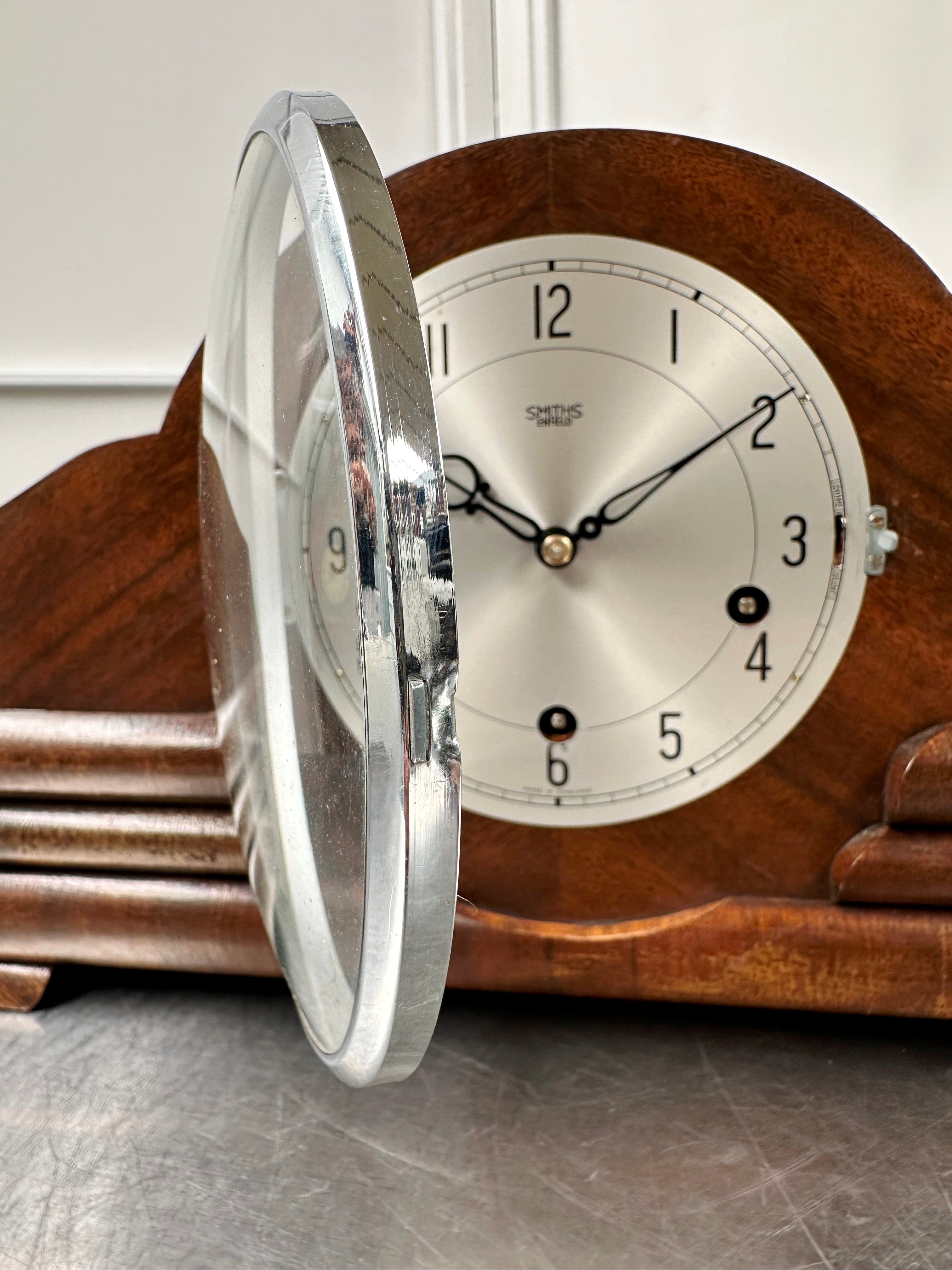 Vintage Art Deco Smiths Enfield Westminster Chime Mantel Clock | Adelaide Clocks