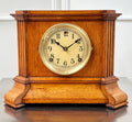 Antique Oak Wood Grain Battery Mantel Clock | Adelaide Clocks