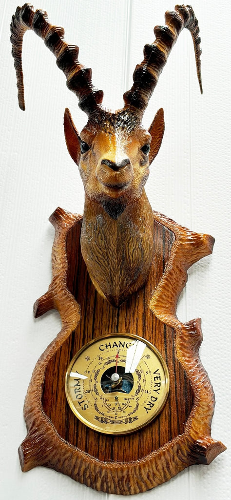Original Plastic Deer Head Wall Barometer | Adelaide Clocks