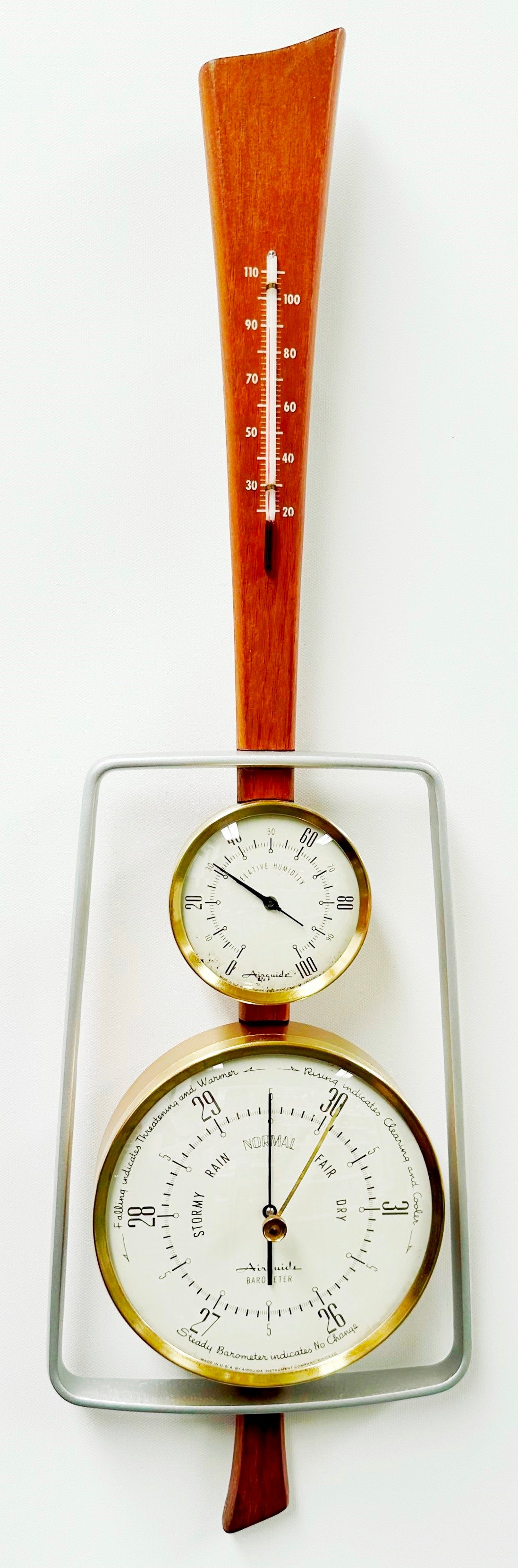 Vintage Airguide U.S.A. Wall Barometer, Thermometer & Hygrometer | Adelaide Clocks