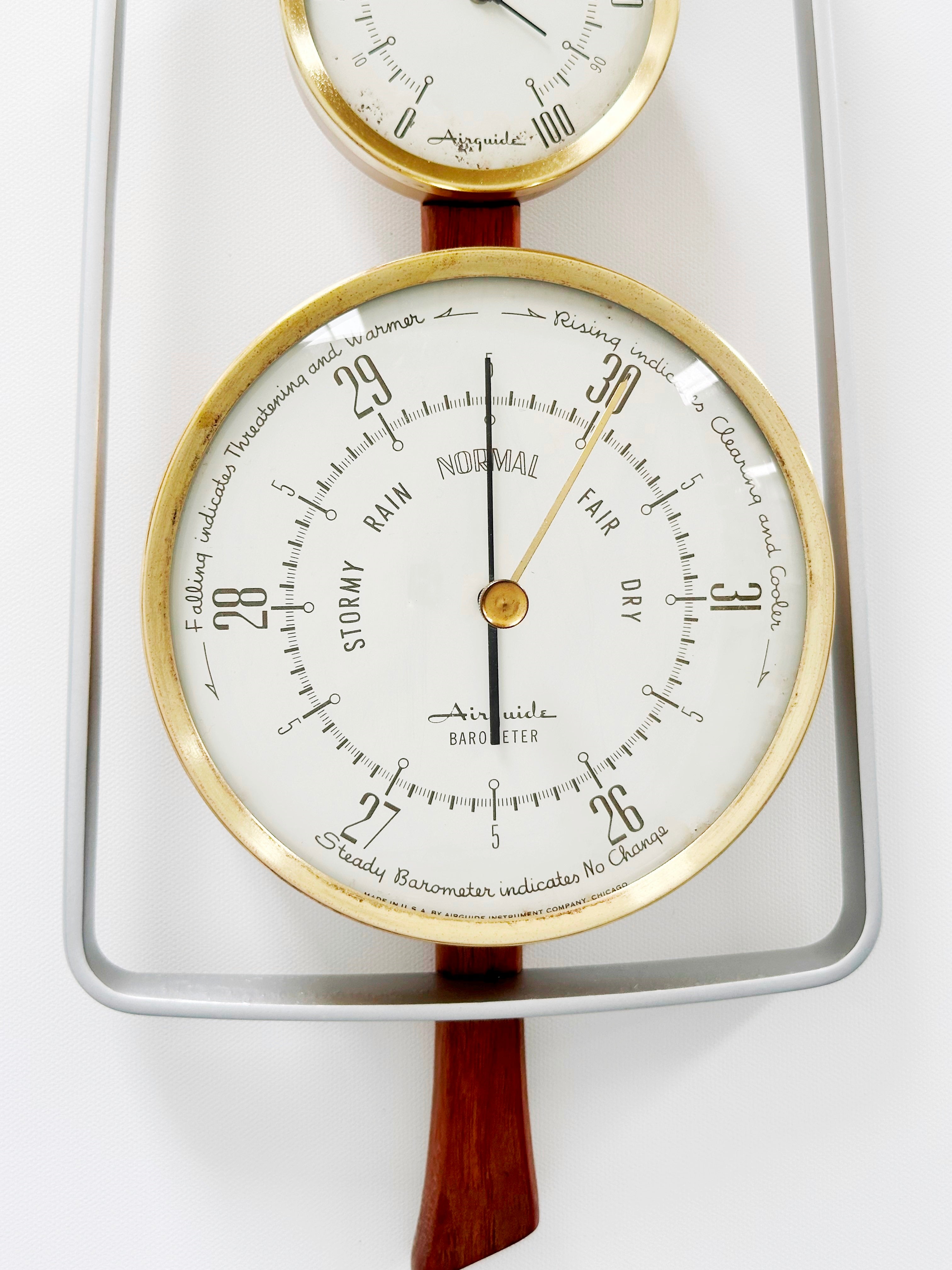 Vintage Art deco Airguide U.S.A. Wall Barometer, Thermometer & Hygrometer | Adelaide Clocks