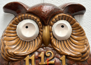 Vintage JUNGHANS Ceramic Arnels OWL Quartz Kitchen Wall Clock | Adelaide Clocks