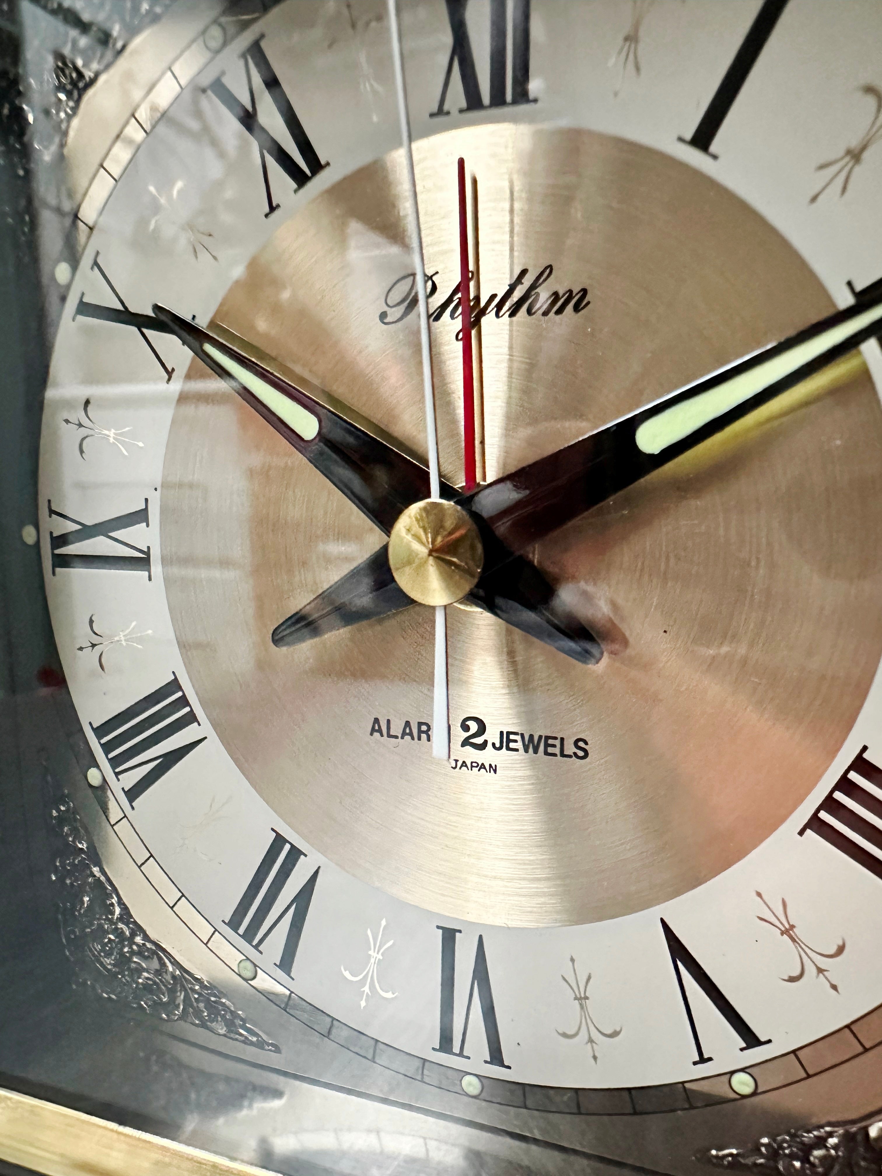 Vintage Art Deco Rhythm Alarm Mantel Desk Clock | Adelaide Clocks