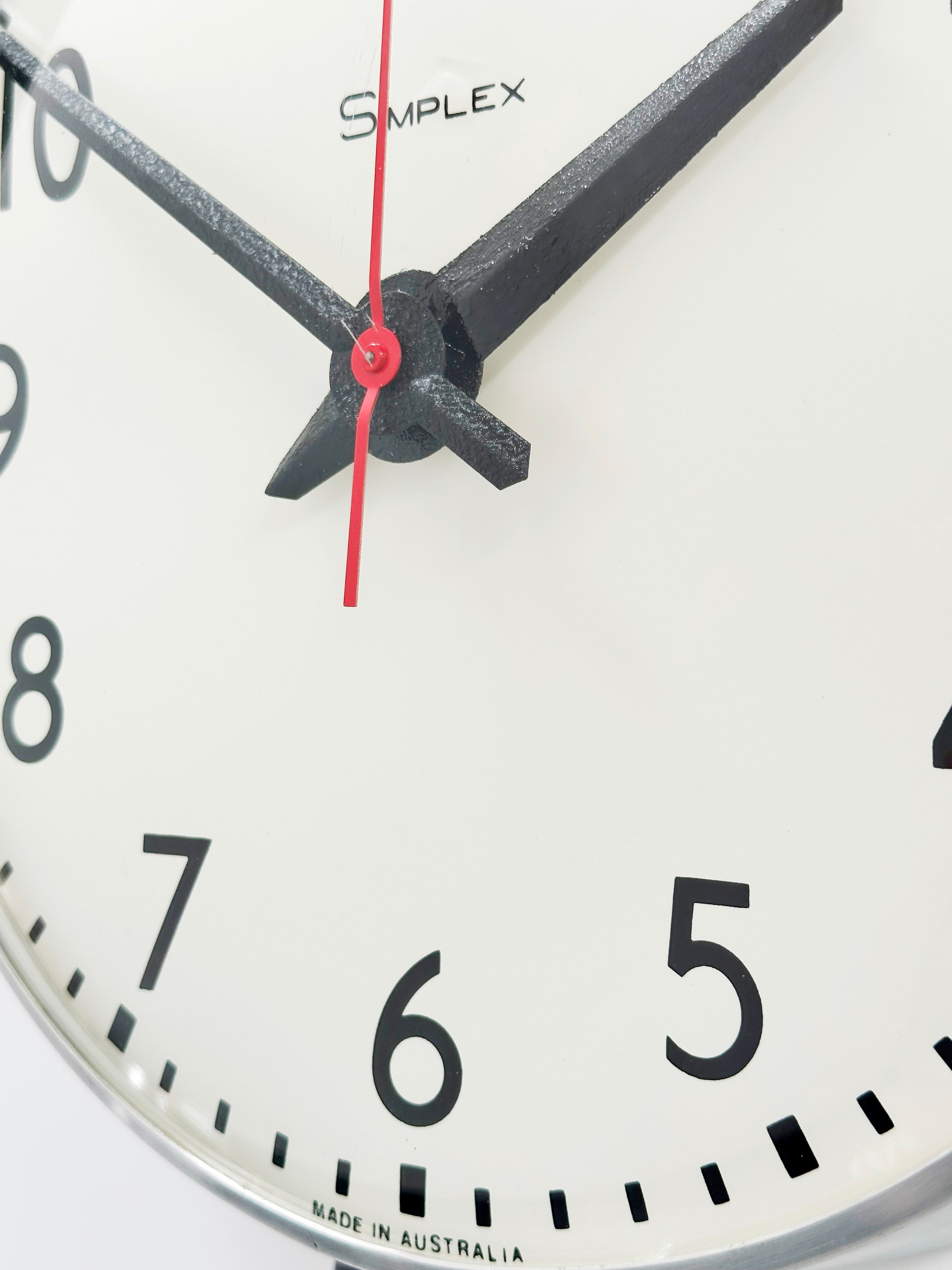 Vintage SIMPLEX Electric School Station Wall Clock | Adelaide Clocks