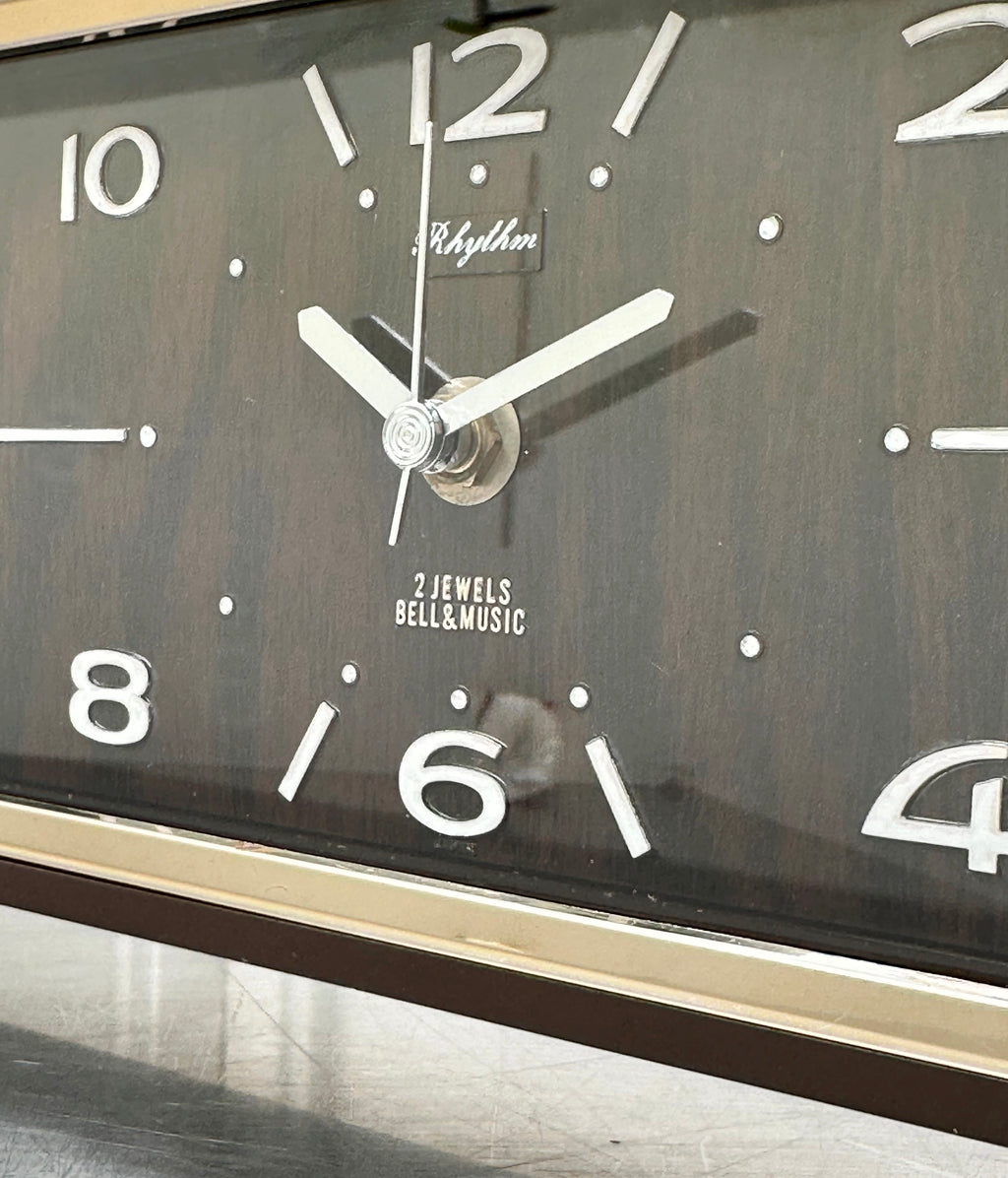 Vintage Retro Rhythm Alarm Quartz Mantel Clock | Adelaide Clocks