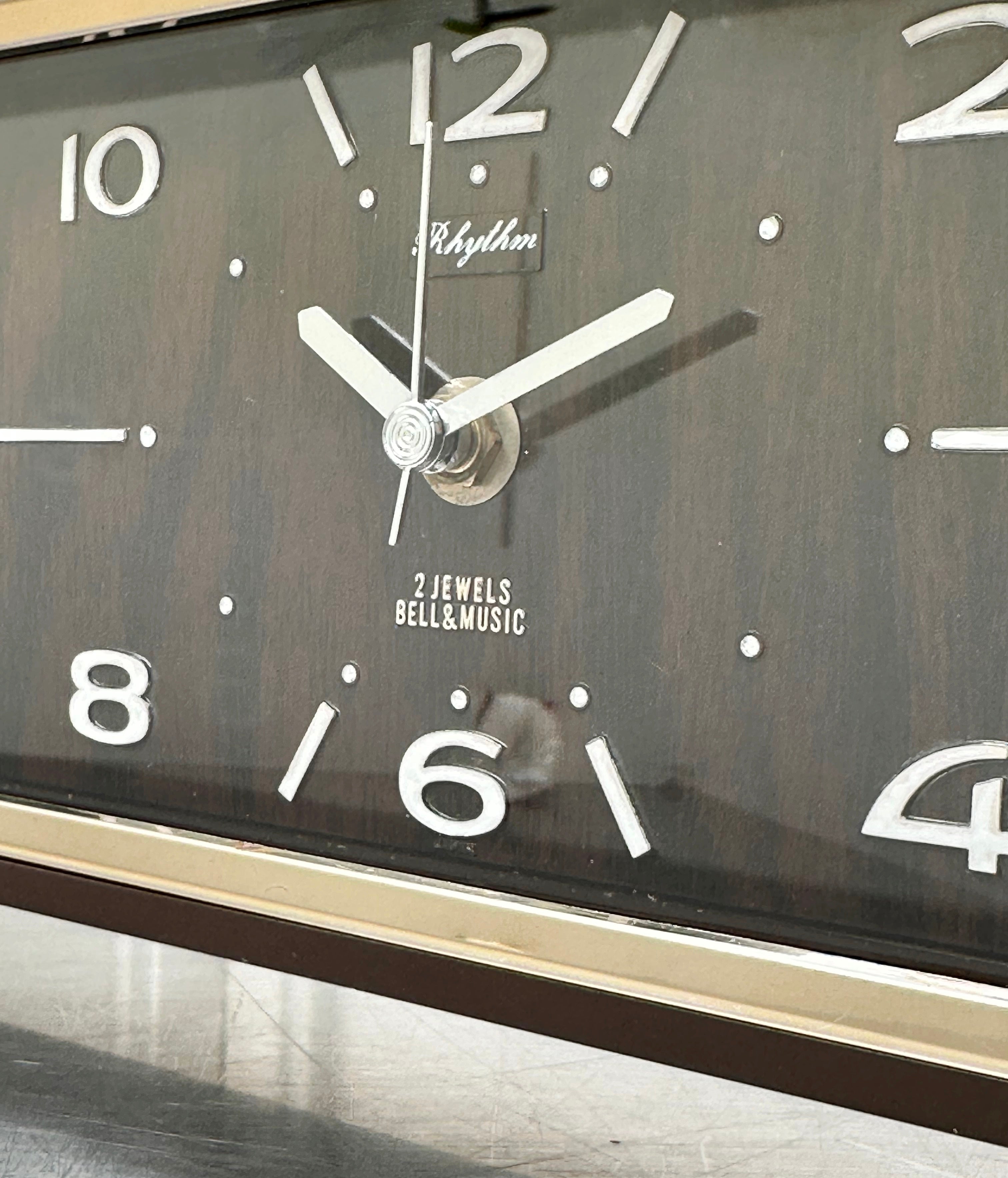 Vintage Retro Rhythm Alarm Quartz Mantel Clock | Adelaide Clocks