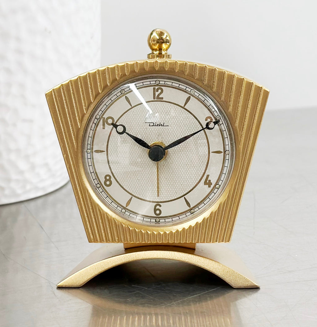 Vintage Diehl German Alarm Quartz Desk Clock | Adelaide Clocks
