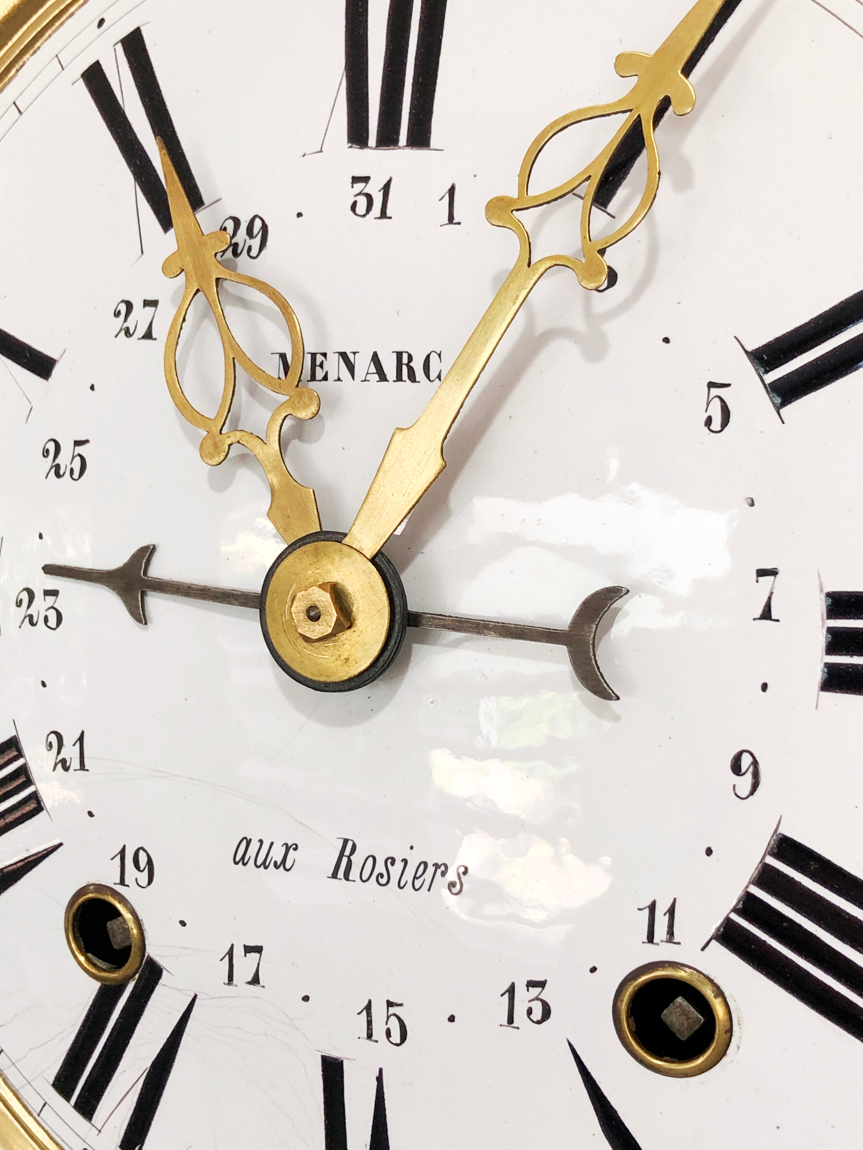 Antique Comtoise / Morbier French Pendulum Bell Strike Wall Clock | eXibit collection