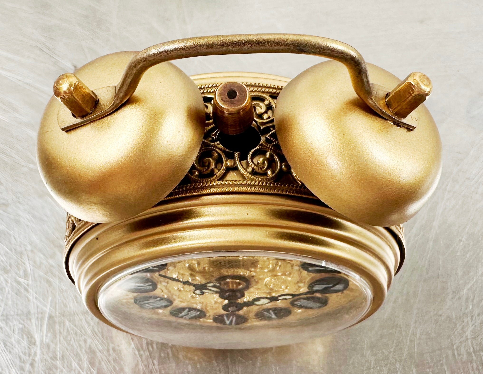 Vintage SUSSEX Twin Bell German Alarm Desk Clock | Adelaide Clocks
