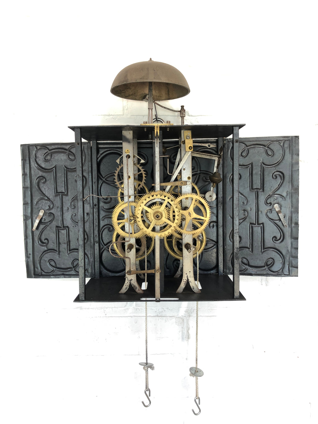 Antique Comtoise / Morbier French Pendulum Bell Strike Wall Clock | eXibit collection