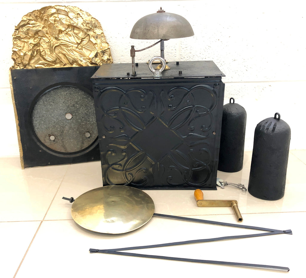 Antique Comtoise / Morbier French Pendulum Bell Strike Wall Clock | eXibit collection