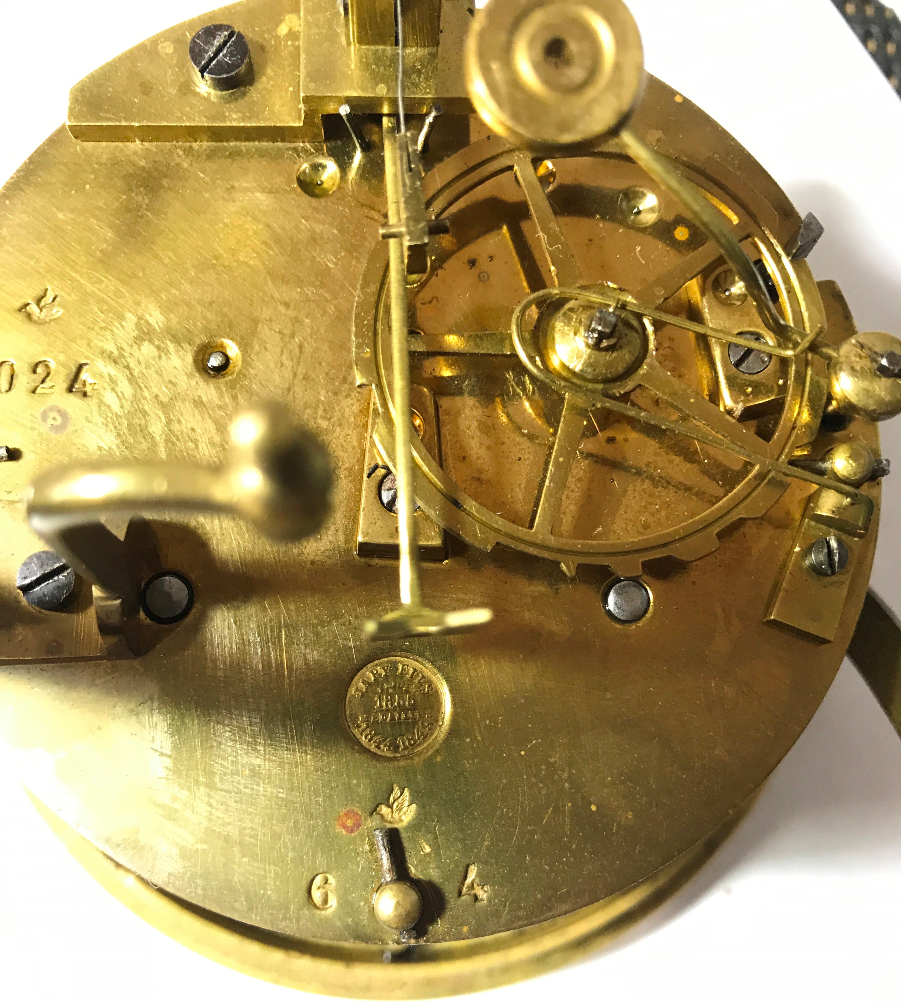 Antique Japy Freres Eils 1855 Bell Chime Mantel Clock | eXibit collection