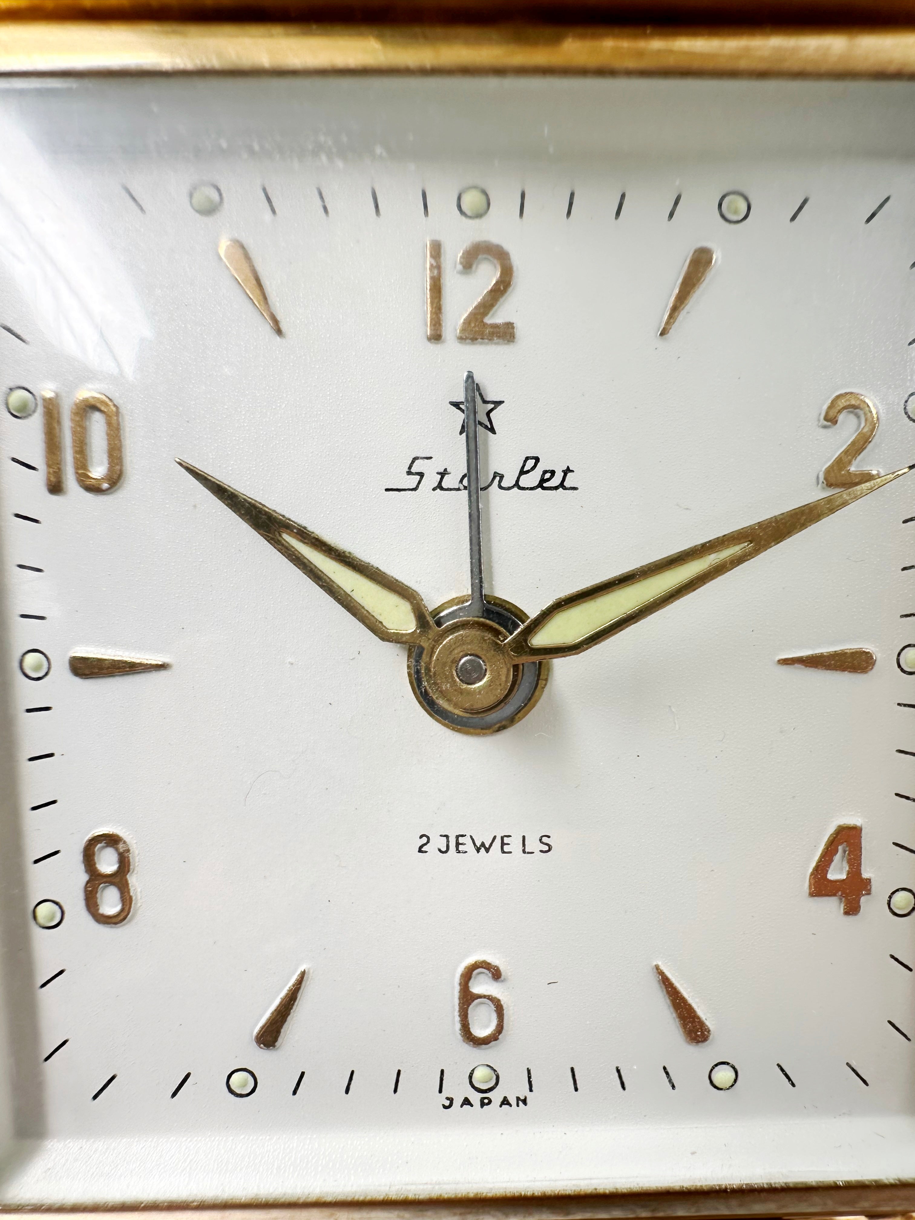 Vintage Starlet Travel Pocket Folding Alarm Clock | Adelaide Clocks