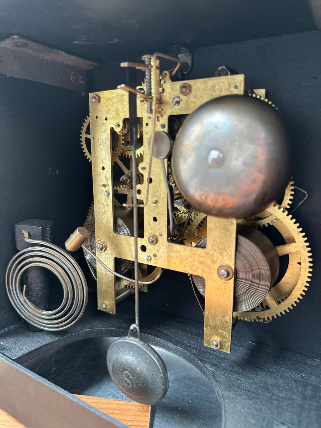 Antique Sessions USA Bell & Hammer Strike Mantel Clock | Adelaide Clocks