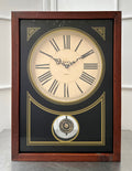 Vintage Wood & Glass Pendulum Battery Wall Clock | Adelaide Clocks