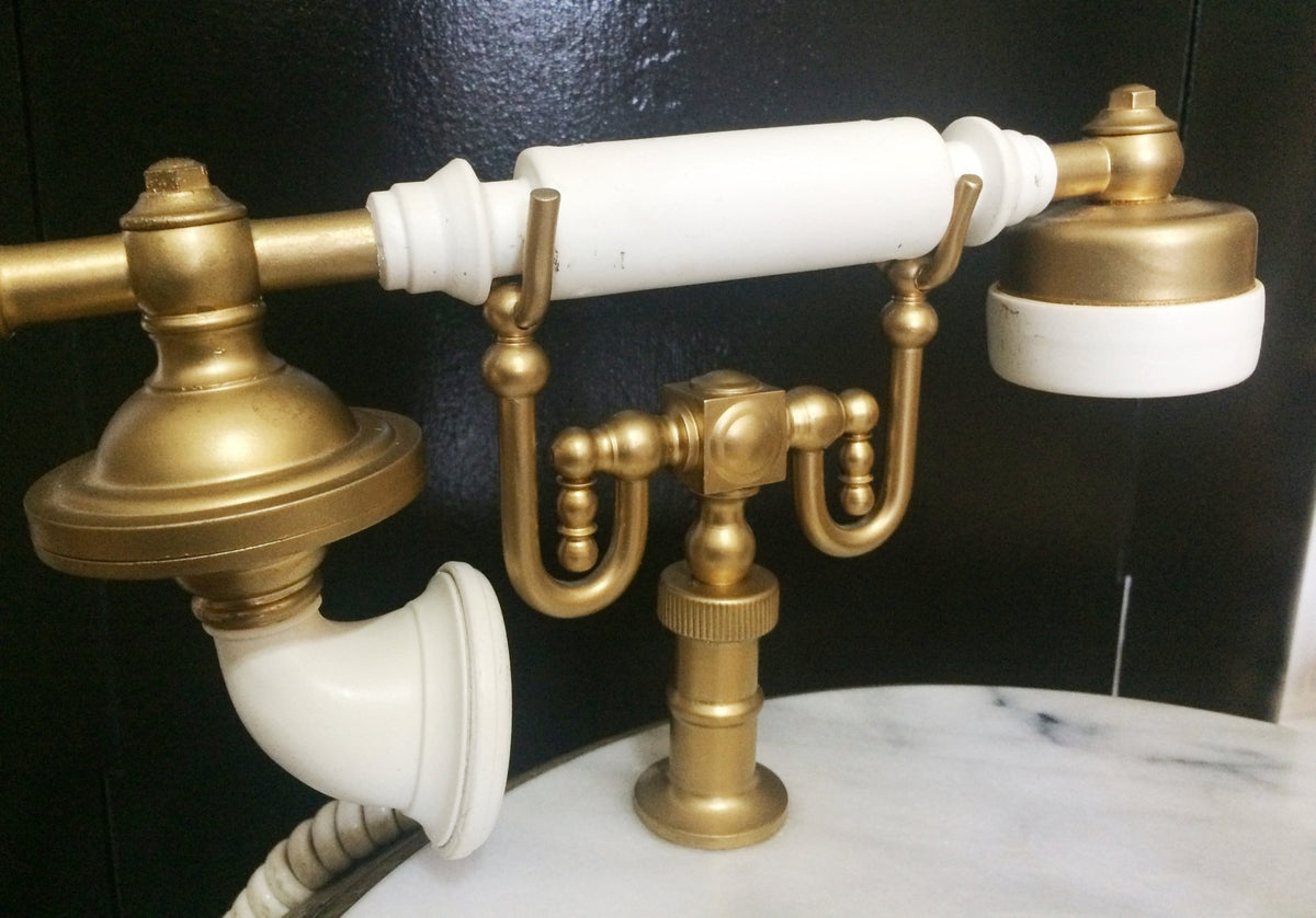 Vintage Marble and Brass Rotary Telephone Table | Adelaide Clocks 