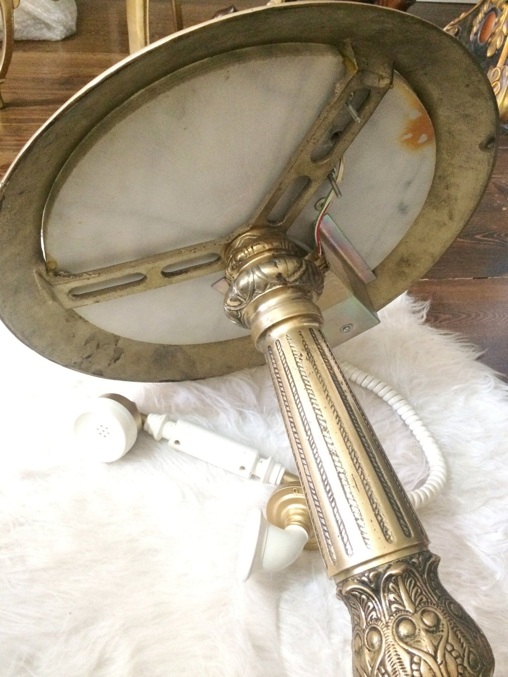 Vintage Marble and Brass Rotary Telephone Table | Adelaide Clocks 