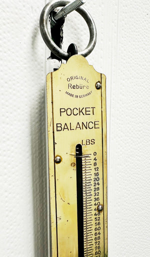 Original Vintage REBURE German Pocket Balance Wall Scale | Adelaide Clocks