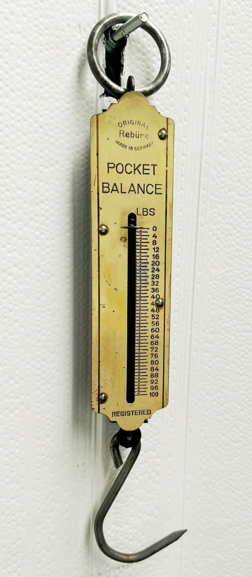 Original Vintage REBURE German Pocket Balance Wall Scale | Adelaide Clocks