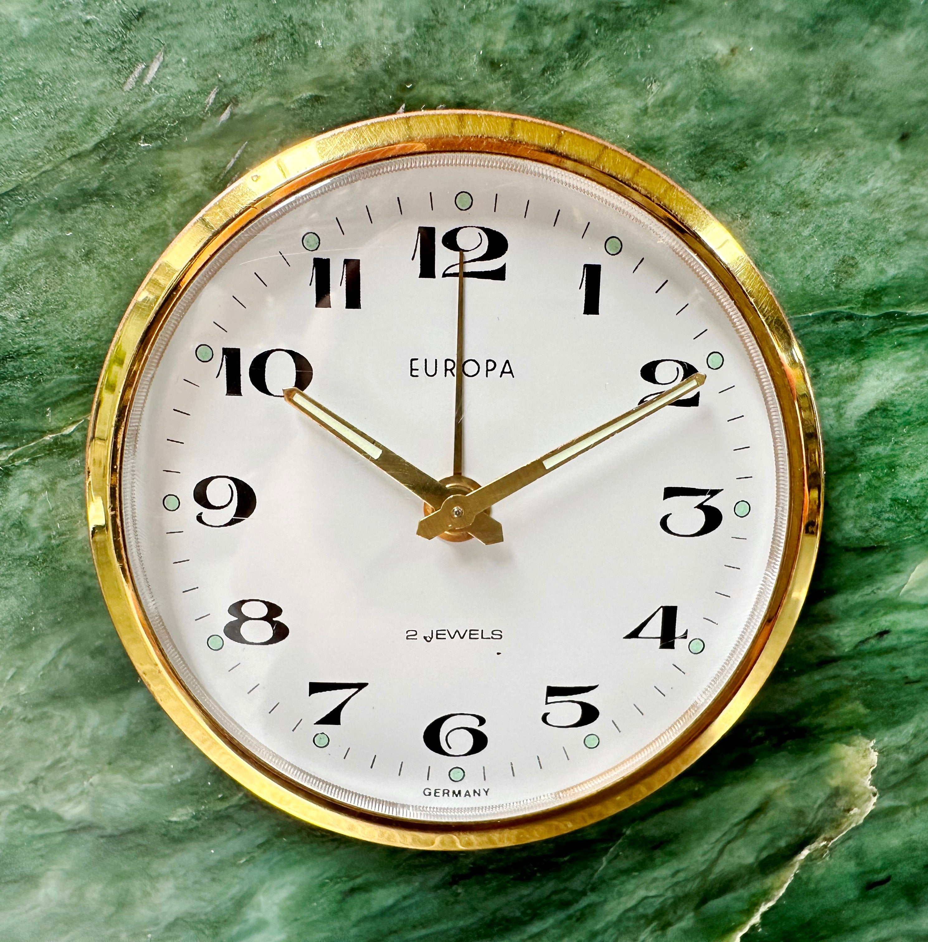 Vintage JADE EUROPA German Alarm Bedside Desk Clock | Adelaide Clocks