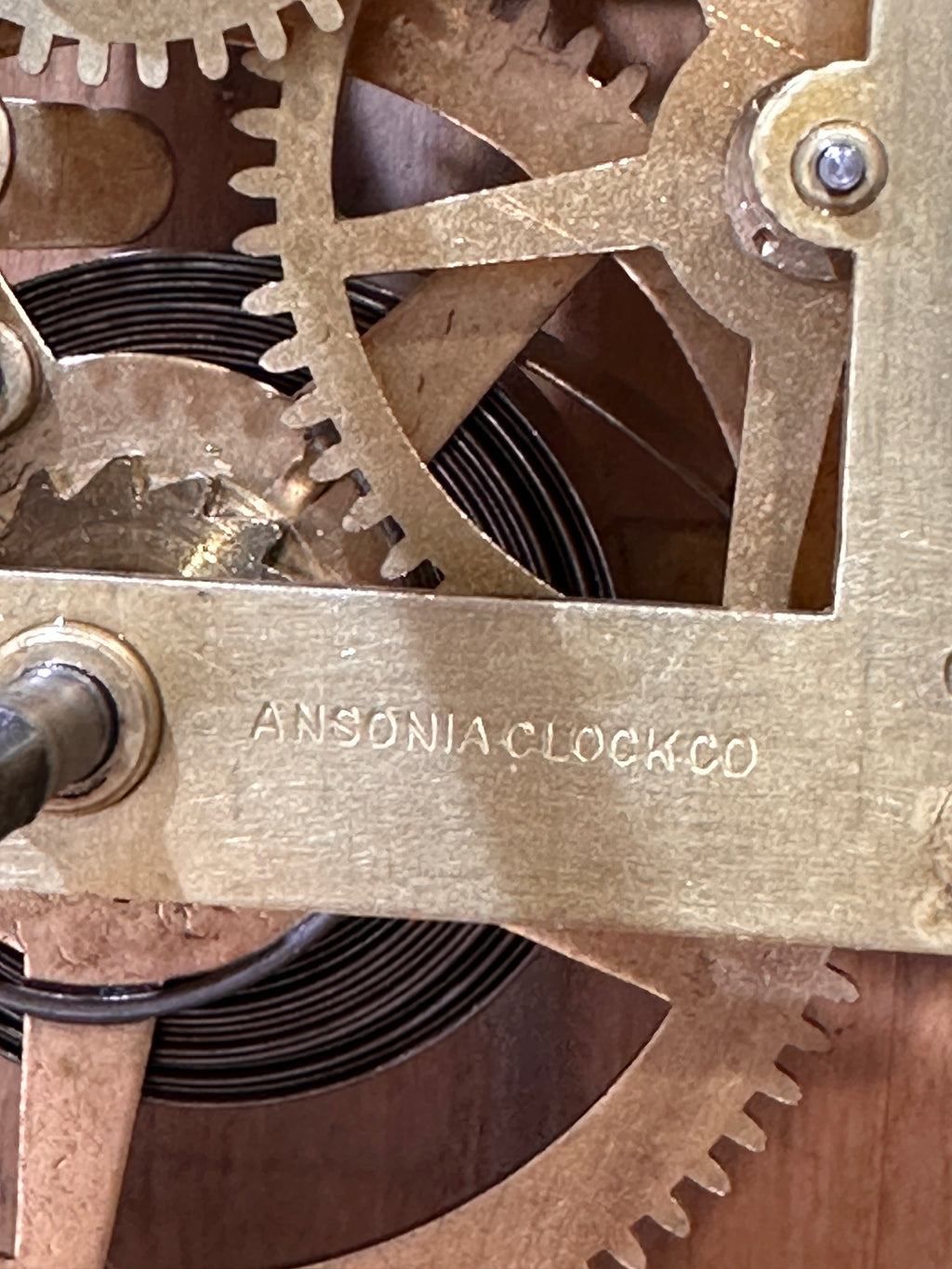 Antique ANSONIA Round Station Wall Clock | Adelaide Clocks