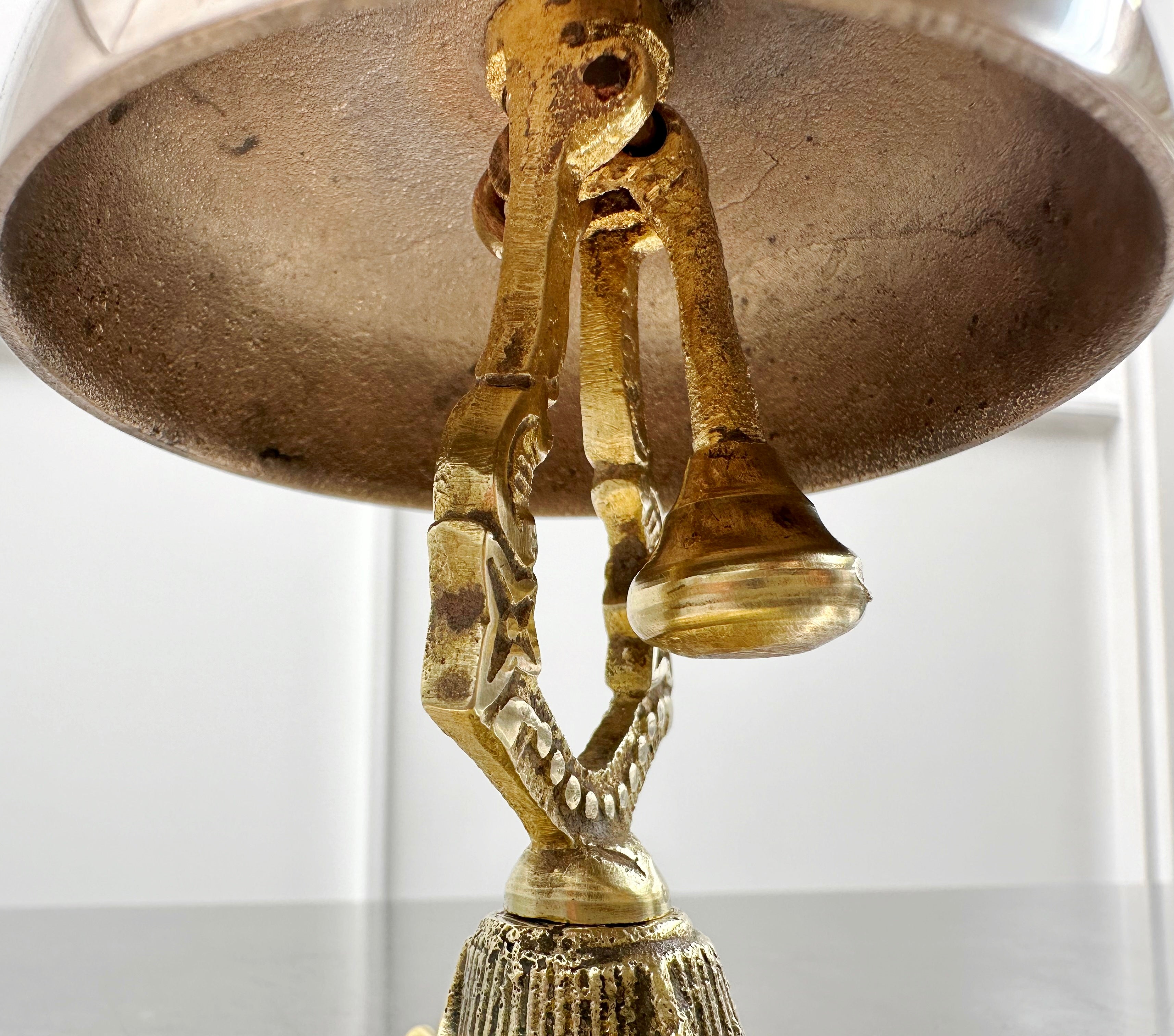 Vintage Ornate BRASS Shop Counter Desk Service Bell | Adelaide Clocks