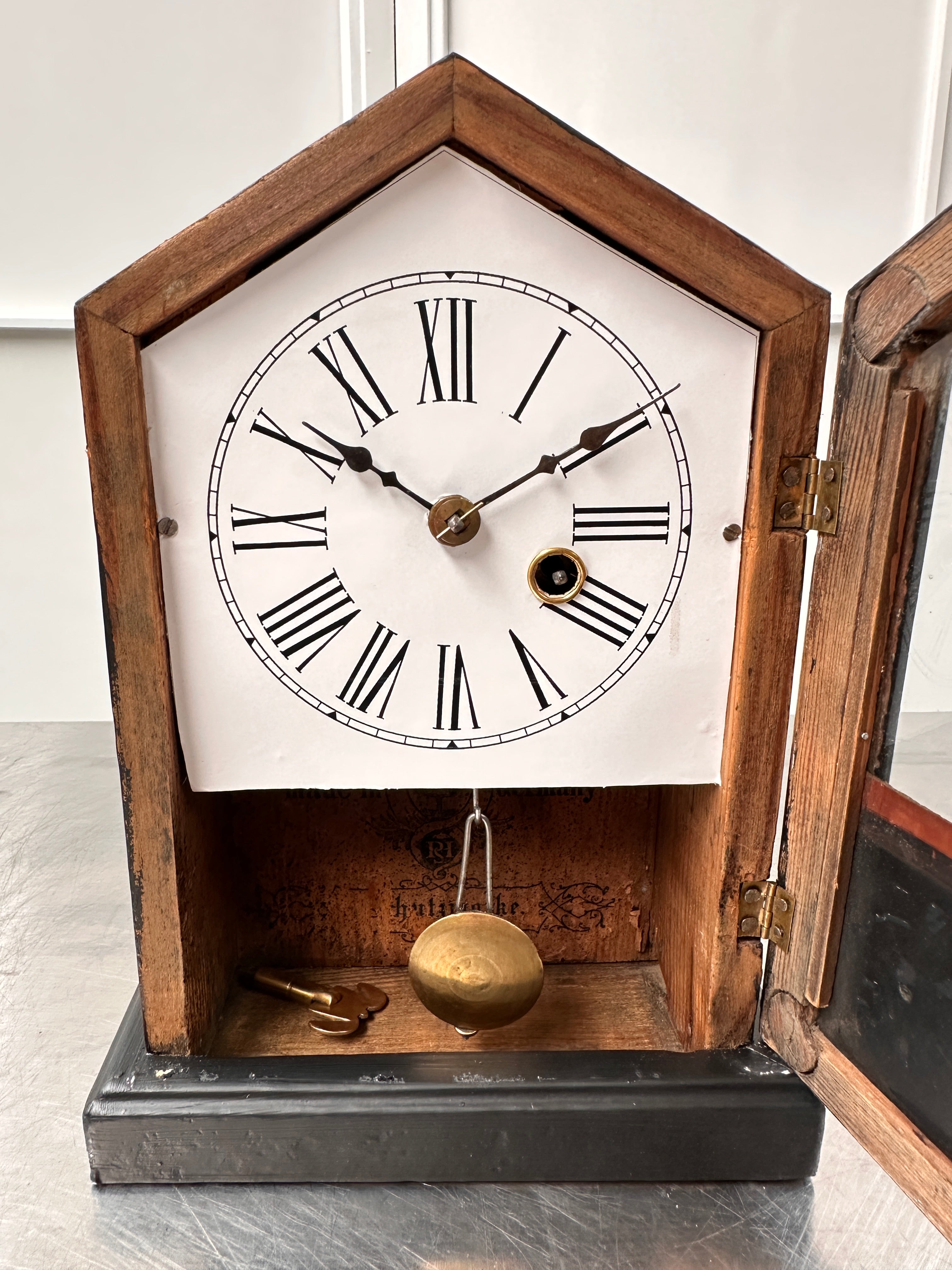 Antique German Gothic Petite Pendulum Mantel Clock | Adelaide Clocks
